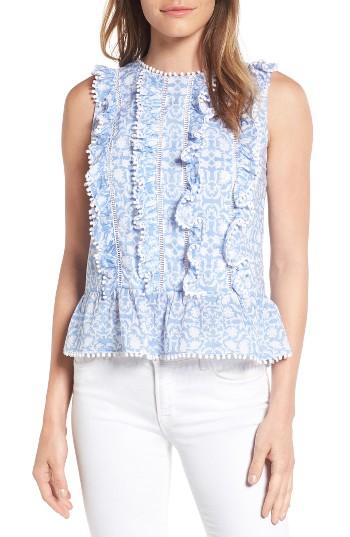 Women's Draper James Rosie Ruffle Top - Blue