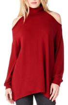 Women's Michael Stars Cold Shoulder Turtleneck Tunic - Red