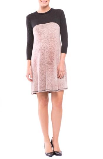 Women's Olian Paola Maternity Sweater Dress - Grey