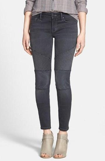 Treasure&bond Moto Jeans (washed Black) Womens Washed Black