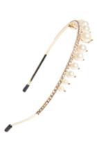 Cara Imitation Pearl Headband, Size - Metallic