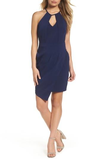 Women's Adelyn Rae Halter Sheath Dress - Blue
