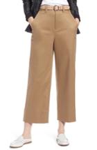 Petite Women's 1901 High Waist Crop Wide Leg Pants P - Brown
