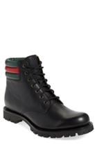 Men's Gucci 'marland' Plain Toe Boot Us / 6uk - Black