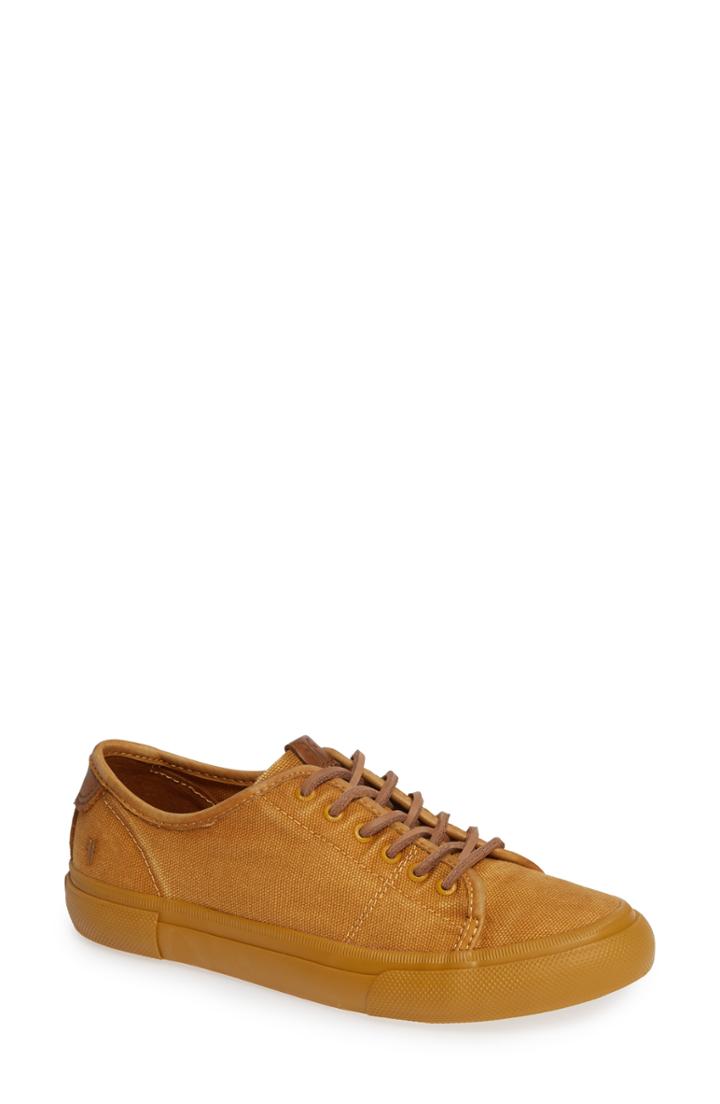Women's Frye Gia Low Lace-up Sneaker .5 M - Yellow