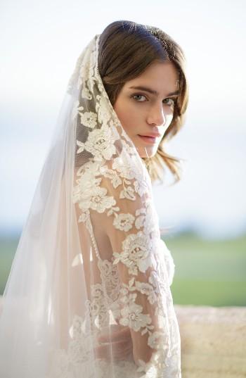 Brides & Hairpins Florentina Embroidered Cathedral Veil, Size - Ivory