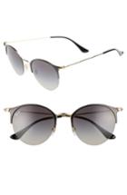 Men's Ray-ban 50mm Round Sunglasses - Gold Black/ Light Grey