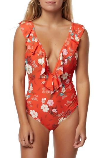 Women's O'neill Lucy One-piece Swimsuit - Orange