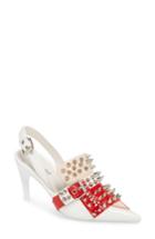 Women's Jeffrey Campbell Vicious-2 Studded Loafer Pump M - White