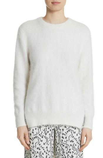 Women's Yigal Azrouel Step Hem Angora Sweater - White