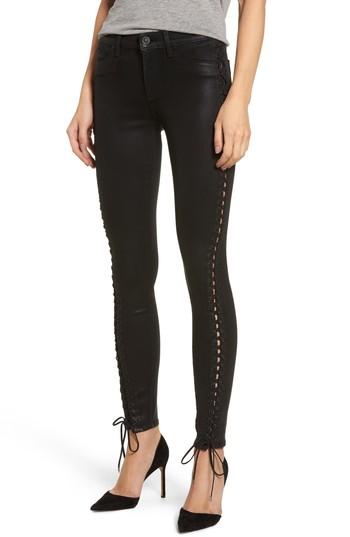 Women's Hudson Jeans Stevie Lace-up Skinny Jeans - Black