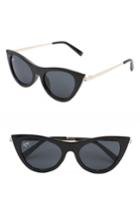 Women's Nem Cruise 50mm Cat Eye Sunglasses - Black W Dark Lens