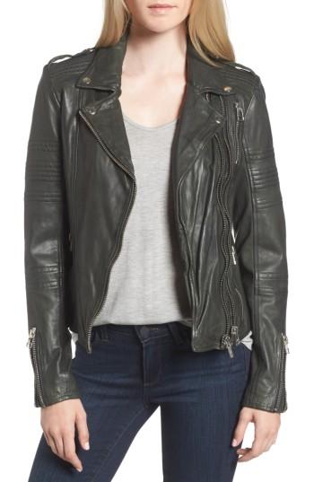Women's Goosecraft Double Zip Moto Jacket - Green