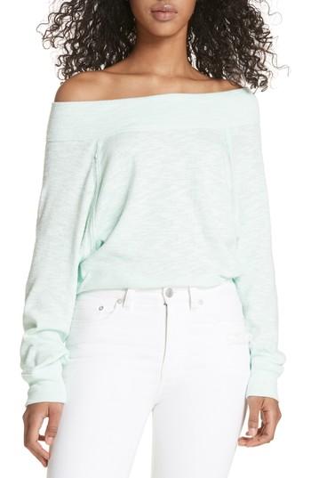 Women's Free People Palisades Off The Shoulder Top - Green