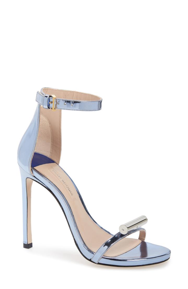Women's Stuart Weitzman Cylinder Sandal .5 M - Blue