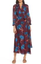 Women's Diane Von Furstenberg Long Cover-up Wrap Dress - Burgundy