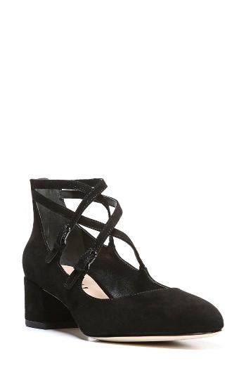 Women's Via Spiga Adonna Block Heel Pump .5 M - Black