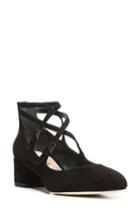 Women's Via Spiga Adonna Block Heel Pump .5 M - Black