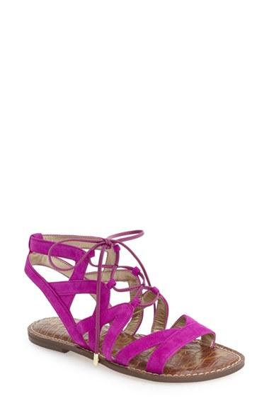 Women's Sam Edelman 'gemma' Lace-up Sandal M - Pink