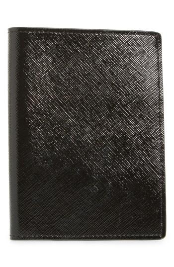 Nordstrom Leather Passport Case - Black