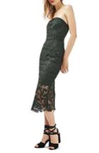 Women's Topshop Strapless Lace Midi Dress