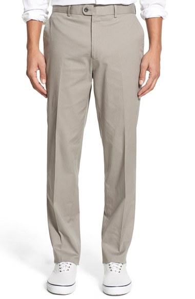 Men's Bensol Washed Trim Fit Stretch Cotton Trousers X 30 - Grey