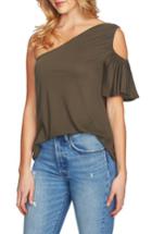 Women's 1.state Cutout One-shoulder Top - Green