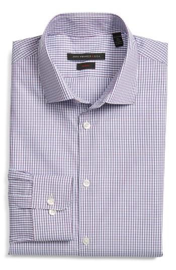 Men's John Varvatos Star Usa Trim Fit Check Stretch Dress Shirt