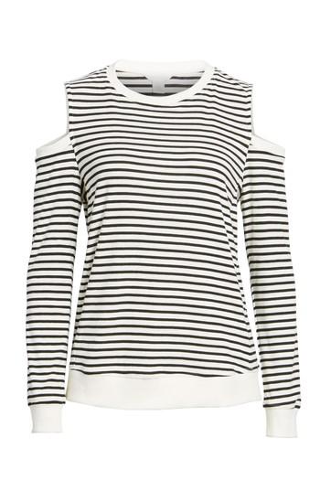 Women's Caslon Cold Shouldetr Knit Top - Black