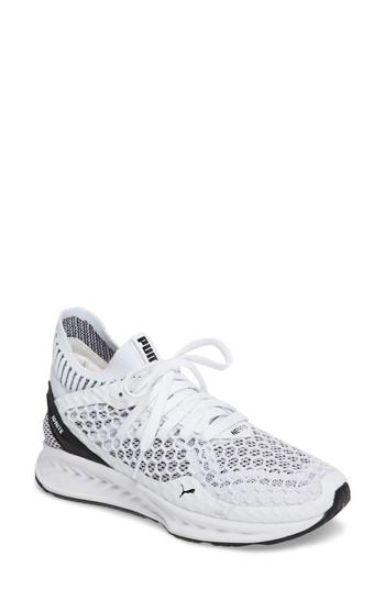 Women's Puma Ignite Evoknit Running Shoe .5 M - White