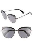Women's Diff Izzy 59mm Polarized Cat Eye Sunglasses - Honey Tortoise/ Blue
