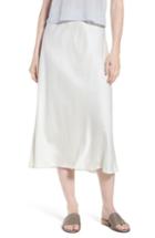 Women's Eileen Fisher Bias Cut Silk Skirt, Size - Ivory