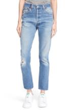Women's Re/done The High Waist Reconstructed Jeans - Blue
