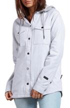 Women's Volcom Hooded Layered Jacket - White