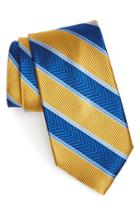 Men's Nordstrom Men's Shop Chevron Stripe Silk Tie, Size - Metallic