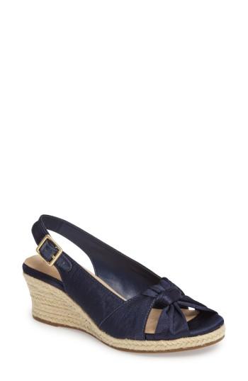 Women's Bella Vita Seraphina Ii Espadrille Wedge Sandal Ww - Blue
