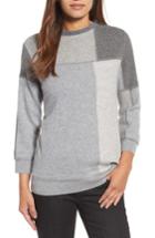 Women's Eileen Fisher Colorblock Cashmere Sweater - Grey