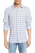 Men's Culturata Washed Linen Check Sport Shirt - Blue