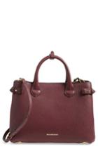 Burberry Medium Banner Leather Tote - Red