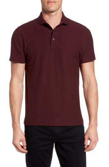 Men's Rodd & Gunn Taylors Lake Stripe Jersey Polo, Size - Burgundy