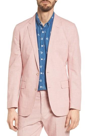 Men's J.crew Ludlow Houndstooth Cotton & Linen Sport Coat
