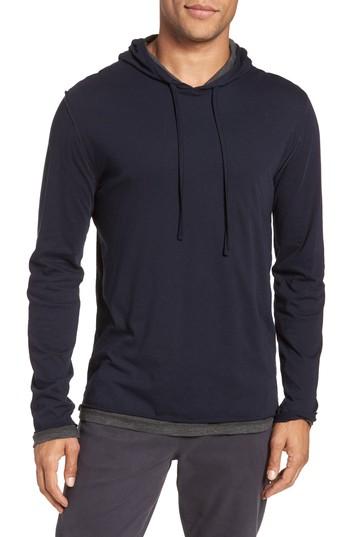 Men's Vince Cotton Hoodie - Blue