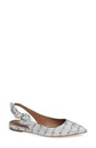 Women's Tabitha Simmons Print Slingback Flat Us / 35eu - Blue