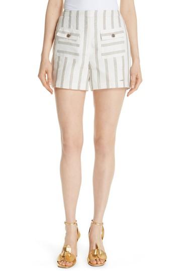 Women's Ted Baker London Colour By Numbers Helenn Stripe Shorts - Ivory