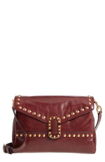 Marc Jacobs Small Studded Leather Envelope Bag - Red