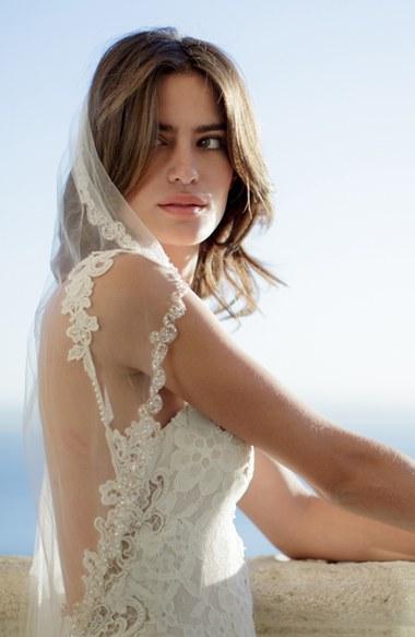 Brides & Hairpins 'lydia' Embellished Tulle Veil, Size - White