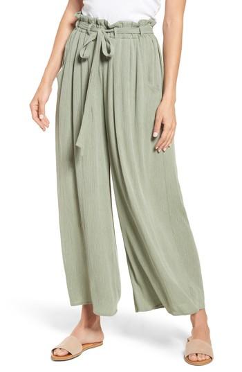 Women's Caslon Tie Waist Culottes - Green