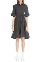 Women's Paskal Dot Print Belted Shirtdress - Black