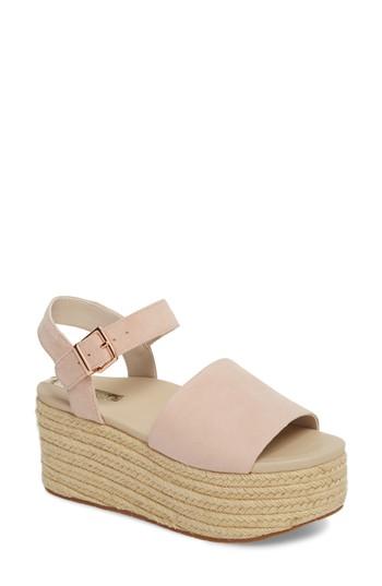 Women's Kenneth Cole New York Indra Espadrille Platform Sandal M - Pink