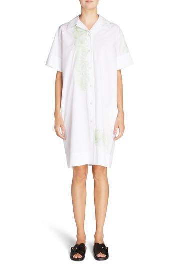 Women's Acne Studios Jusso Embroidered Shirtdress Us / 32 Eu - White